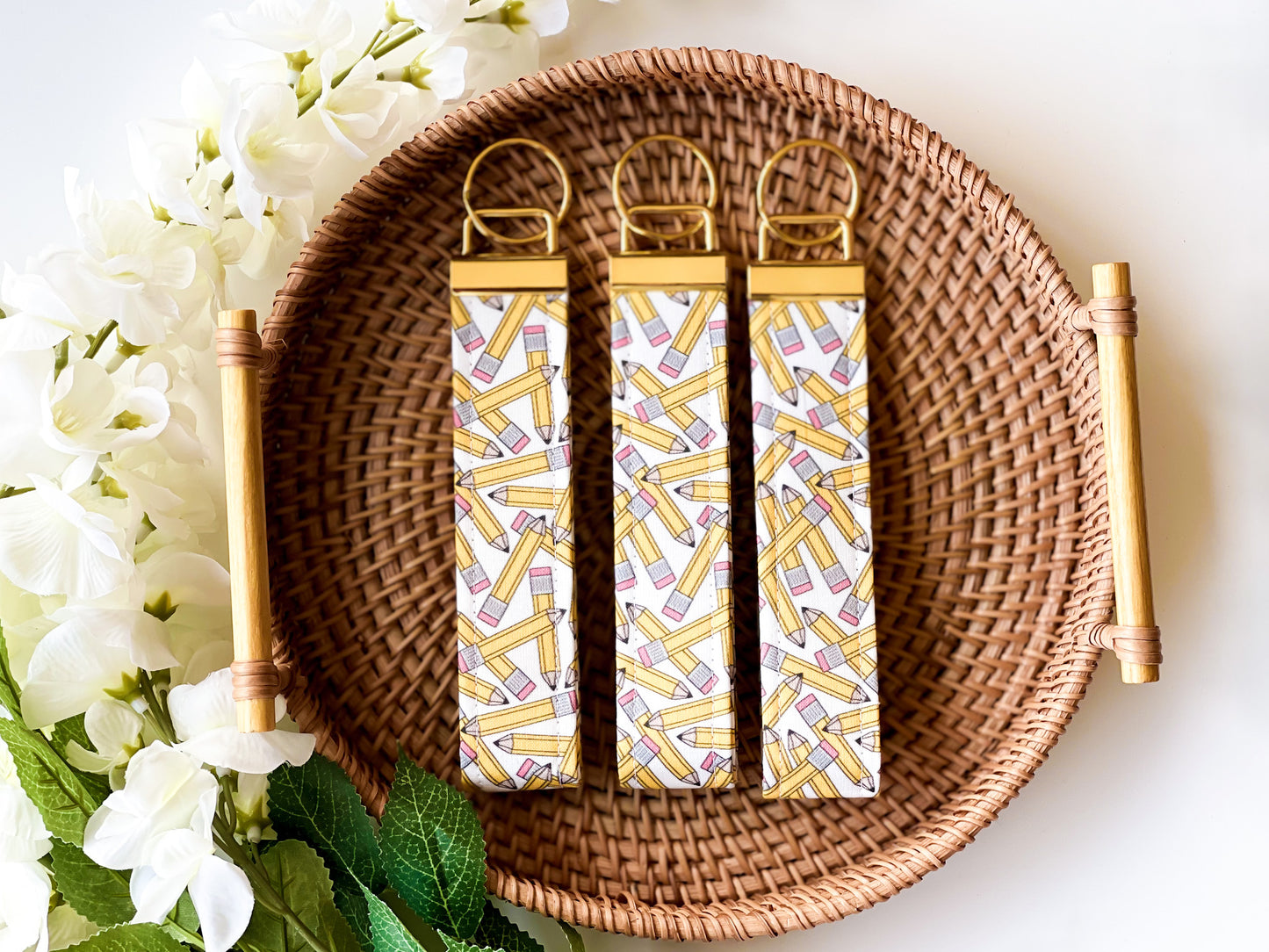 Pencils Wristlet Keychain