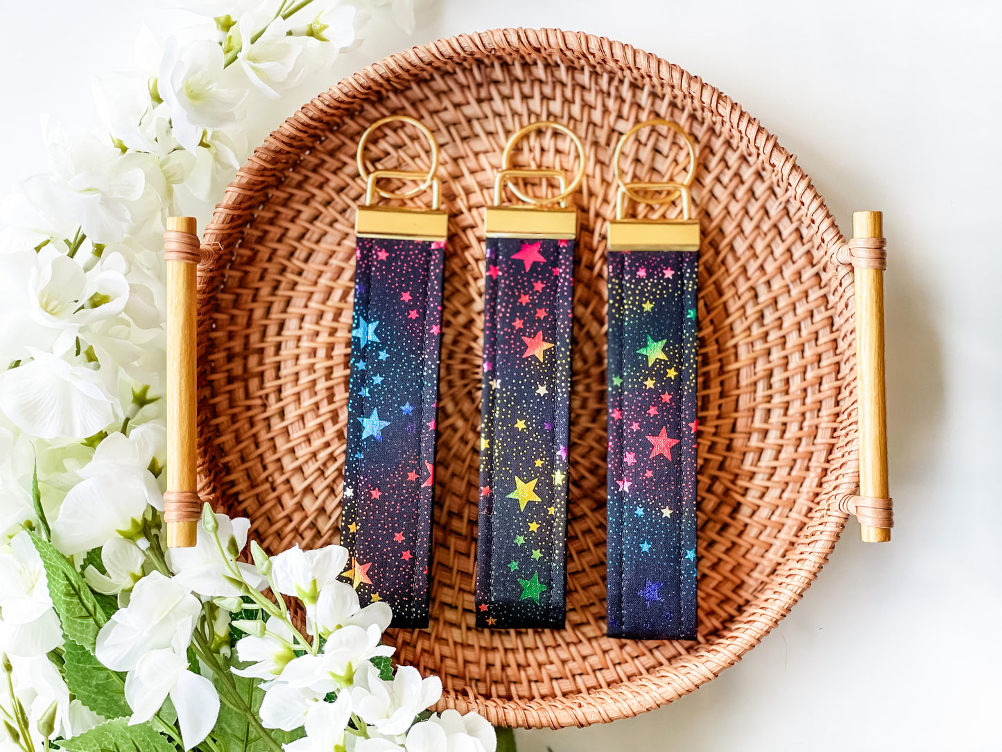 Cosmic Confetti Wristlet Keychain