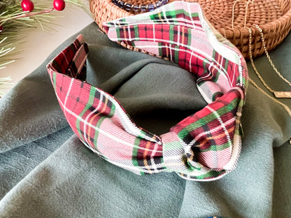 Classic Tartan Plaid Knot Headband Fashion Hair Accessory for Women, Comfortable Lightweight - One Size Fits Most