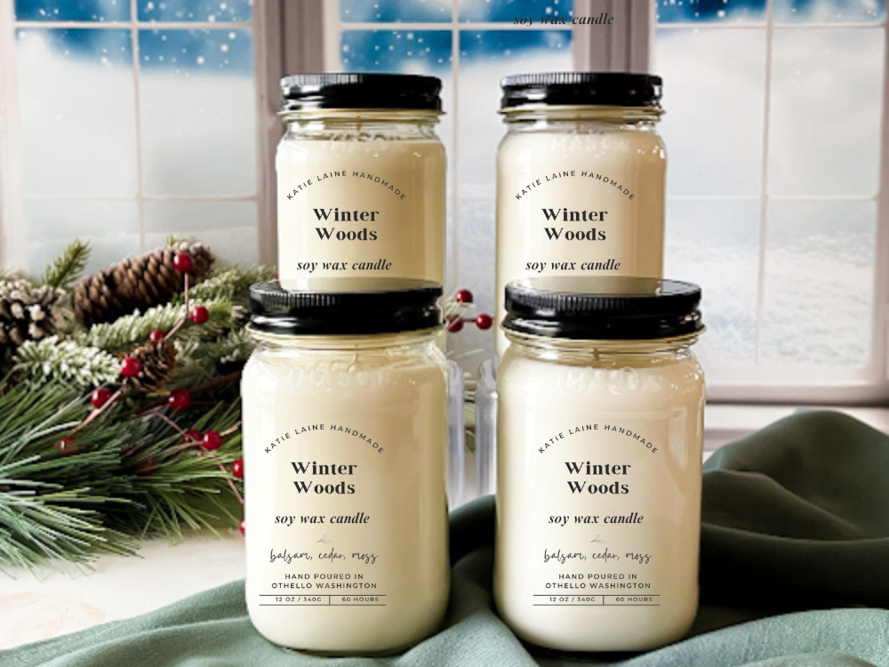 Winter Woods Soy Wax Candle or Beeswax Blend Wax Melt